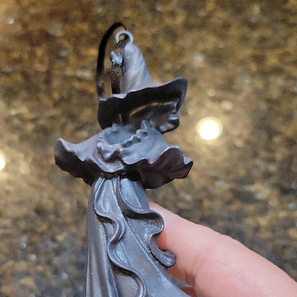 Cracker Barrel Silver/Black Witch Ornament - Picture 6 of 7